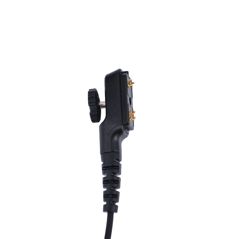 [Australia - AusPower] - KS K-STORM PD782 Acoustic Tube Earpiece Headset Compatible with Hytera PT580 PD702 PD780 Radio, PU Material, Black 