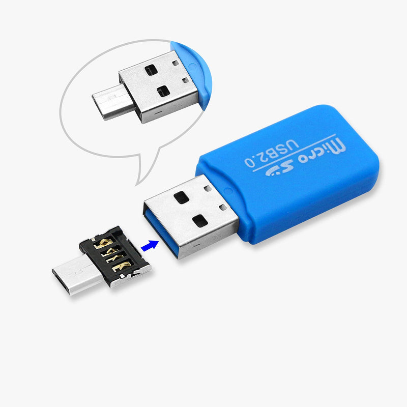 [Australia - AusPower] - PNGKNYOCN Ultra Mini Micro USB OTG Adapter，Micro USB to USB 2.0 5pin Connector for Phone Tablet & Cable & Flash Disk(5-Pack) 