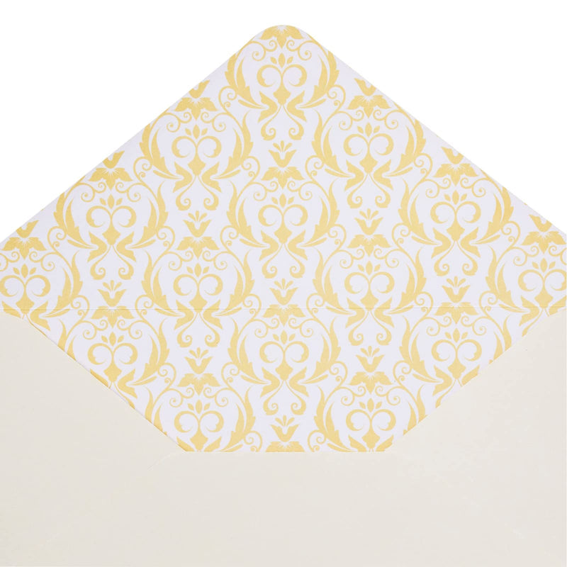 [Australia - AusPower] - 60 Sheets Vintage Stationery Paper and Envelopes Letter Set, Gold Border (7.25 x 10.2 In) 