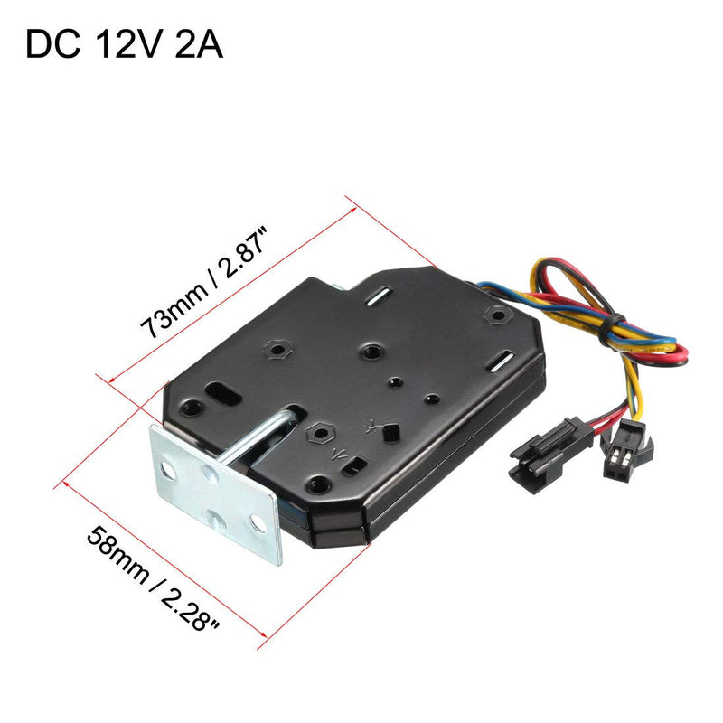 [Australia - AusPower] - uxcell DC 12V 2A Electromagnetic Solenoid Lock Electirc Magnetic Lock for Cabinet Door Lock 