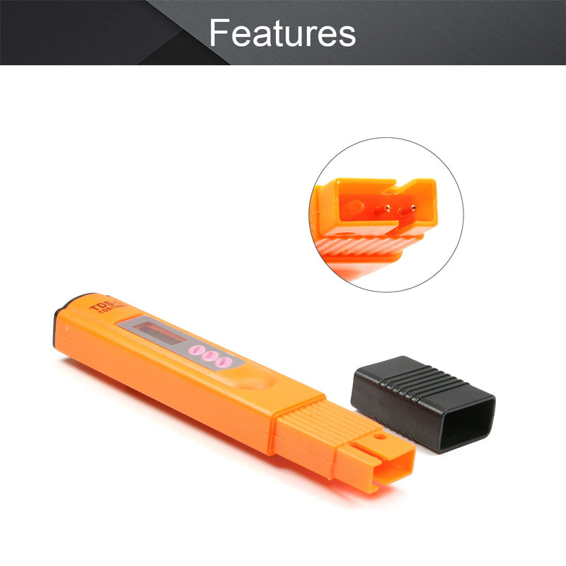 [Australia - AusPower] - Othmro TDS Meter Digital Water Tester ppm TDS&EC Meter Quality Tester Orange 1 PCS 1Pcs Orange 