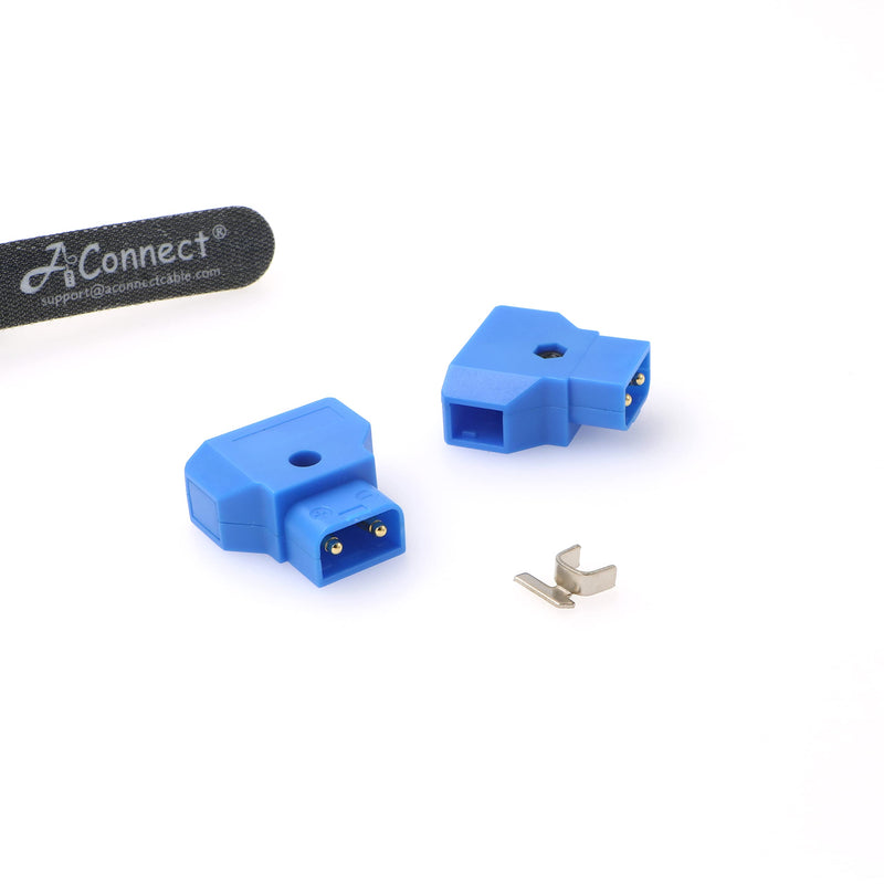 [Australia - AusPower] - AConnect Dtap-Male-Connector-DIY Jack Plug for Photography V-Mount Gold Mount Battery 5pcs Blue 
