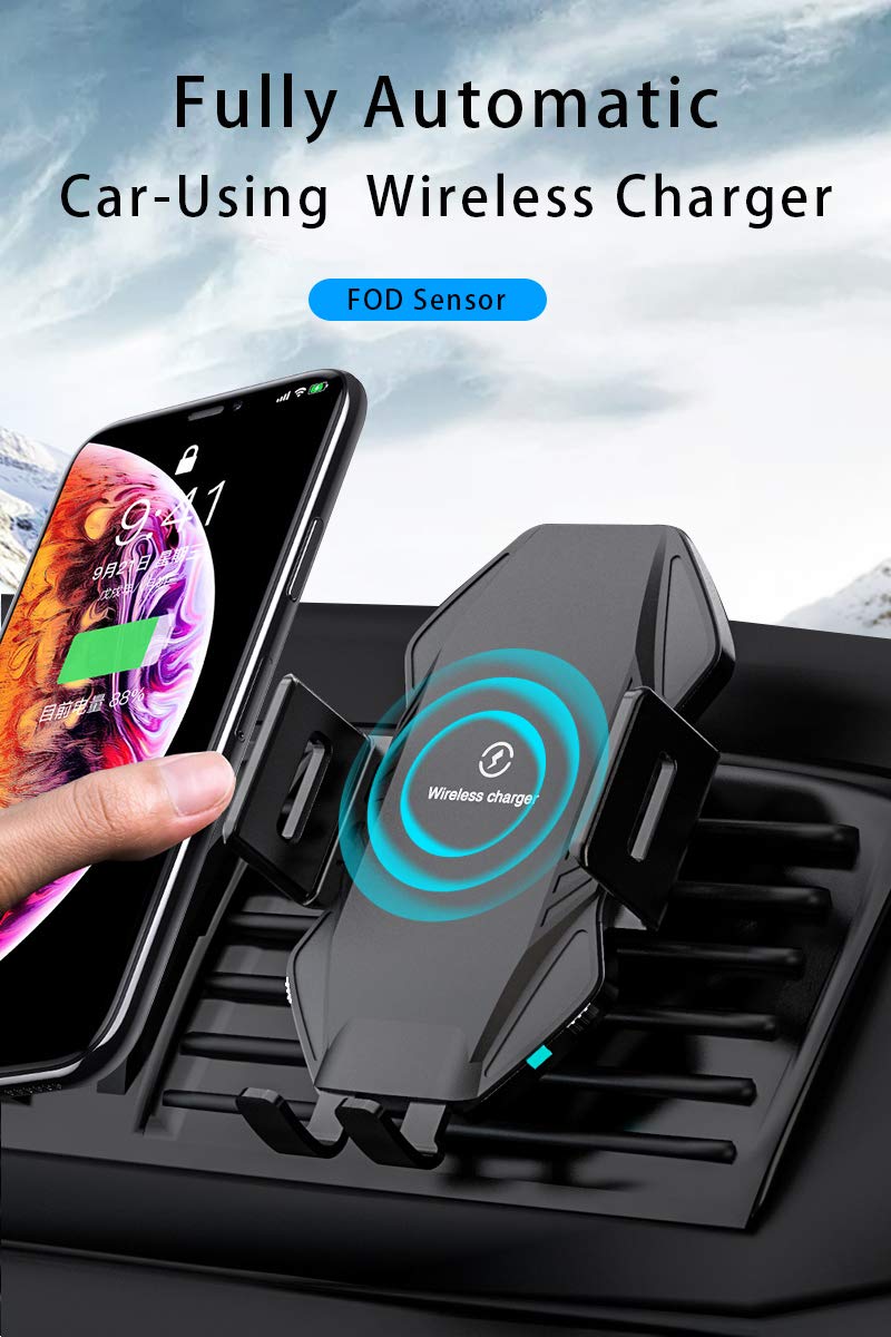 [Australia - AusPower] - JLYEDNSS Wireless Car Charger, 15W Qi Fast Charging Auto-Clamping Car Phone Mount, Windshield Dashboard Air Vent Phone Holder for iPhone 13/12/11/Xsmax/X/8,Samsung Galaxy S21/S20/S10/S9 