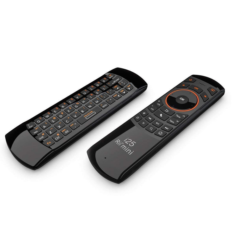 [Australia - AusPower] - Rii K25 Multifunction Portable 2.4GHz Mini Wireless Fly Mouse Keyboard and Remote Control with Rechargeable Li-ion Battery (Black) 