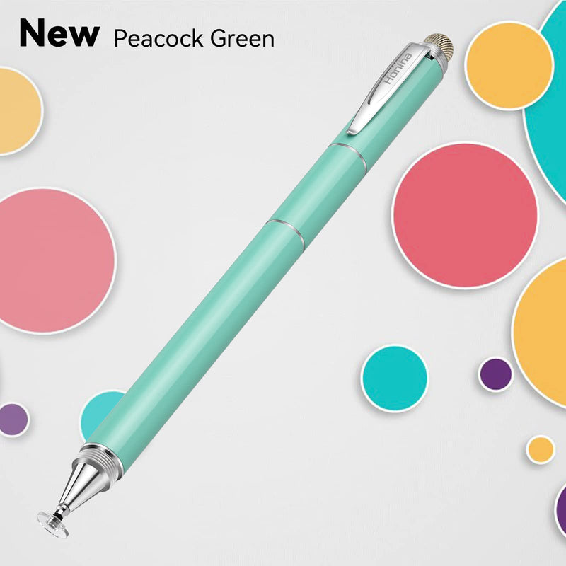 [Australia - AusPower] - Universal Stylus Pens, Honiha High Precise Disc Stylus Pens for Touch Screens 4 in 1 Touch Screen Pen Capacitive Stylus Compatible with iPad, iPhone, Samsung, Android, Microsoft Tablets- Green 