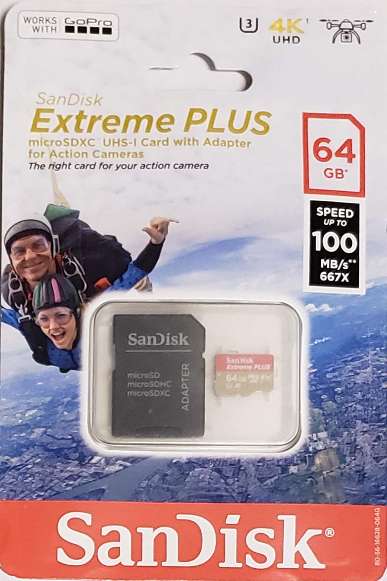 [Australia - AusPower] - SANDISK EXTREME PLUS MICRO SDXC UHS-I 64GB 100MB/s MEMORY CARD WITH ADAPTER 