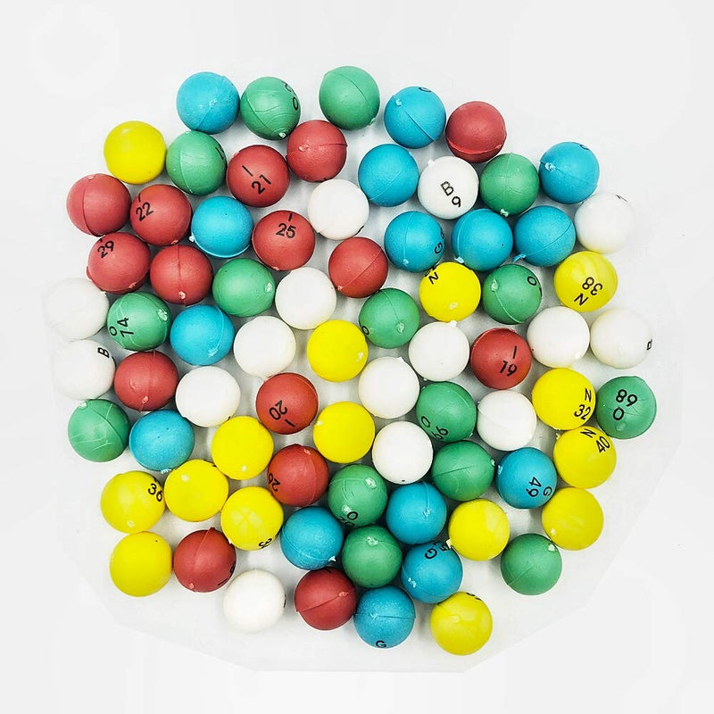 [Australia - AusPower] - Yuanhe 3/5 inch Multi-Color Plastic Replacement Bingo Balls for Bingo Games ¡­ 15mm diameter 
