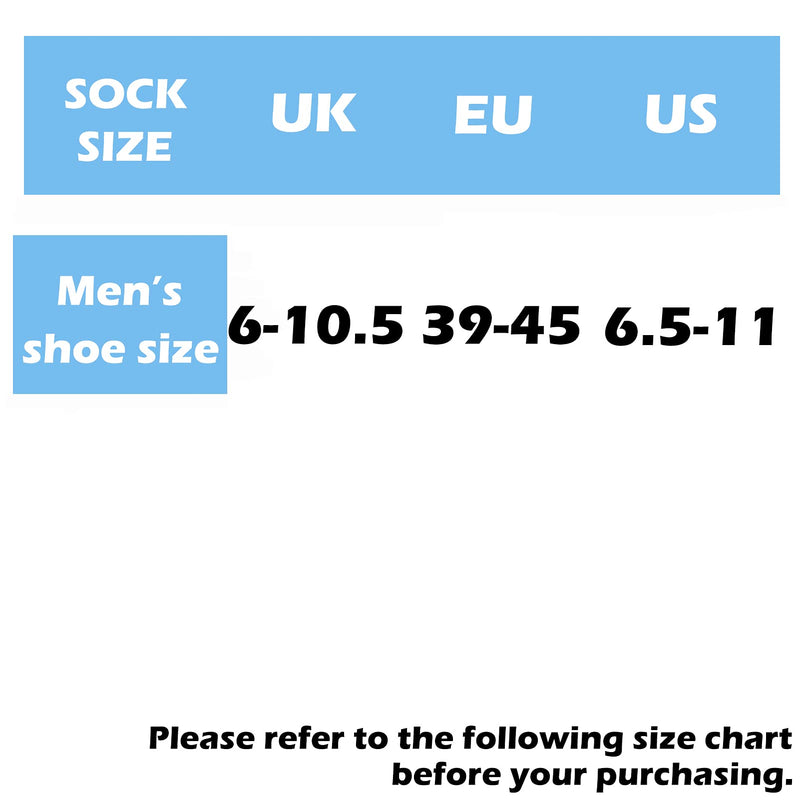 [Australia - AusPower] - YOSENDE Mens Socks 5 Pairs Cotton Classic Business Soft Comfortable Black 5 Pairs 6.5-11 