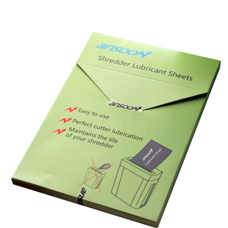 [Australia - AusPower] - Ansoon Paper Shredder Lubricant Sheets, Paper Shredder Sharpening & Lubricating Sheets (24PCS) 24PCS 