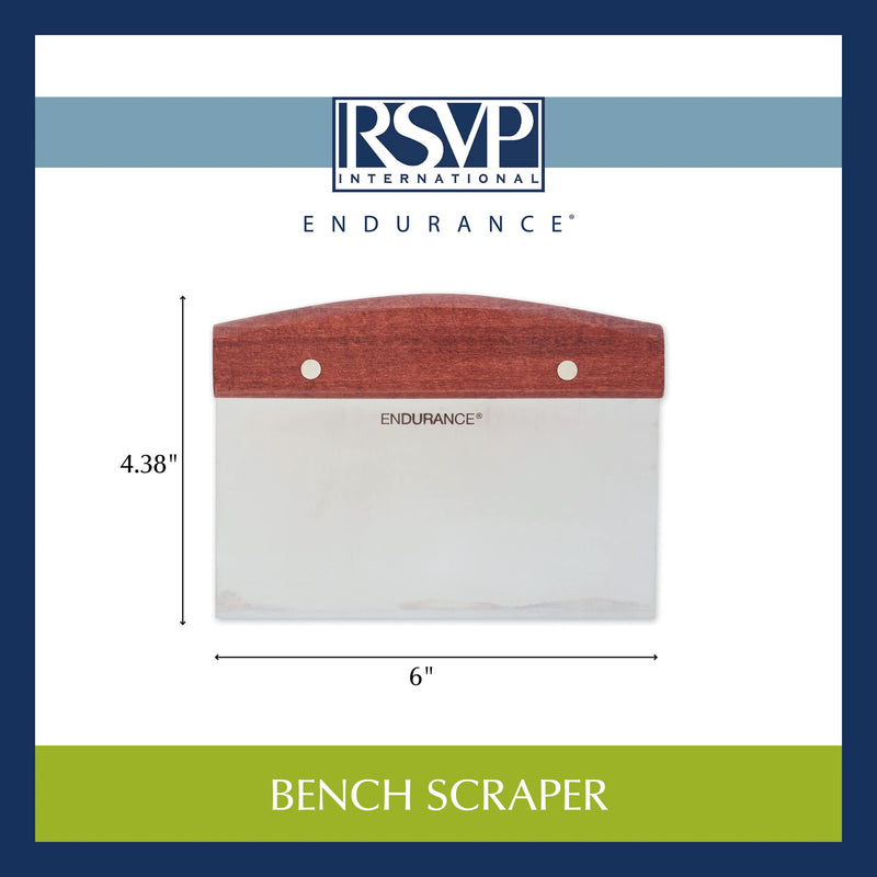 [Australia - AusPower] - RSVP International Endurance Kitchen Collection Baking Accessories, Bench Scraper, Pastry Blender 