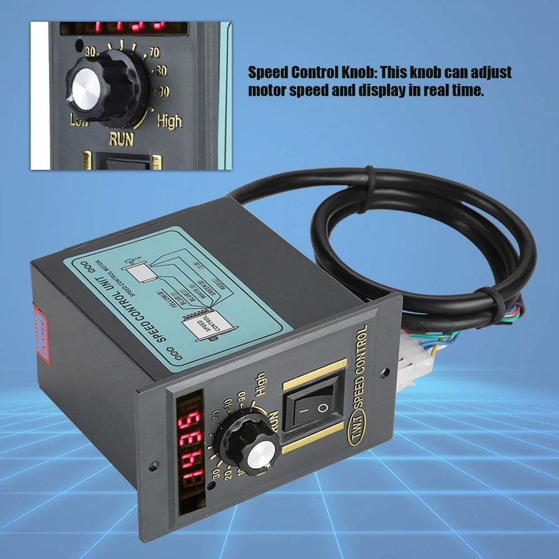 [Australia - AusPower] - Motor Speed Controller, AC 220V 0-1450rpm Digital Adjustable Stepless Motor Speed Regulator 50Hz 15-400W(250W) 