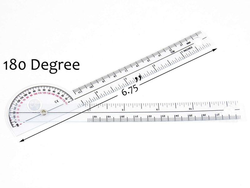 [Australia - AusPower] - Elite Medical Instruments USA The Original 6 Piece Quality Goniometer Set Plus Measuring Tape - 7 Pieces Total EGM-431 