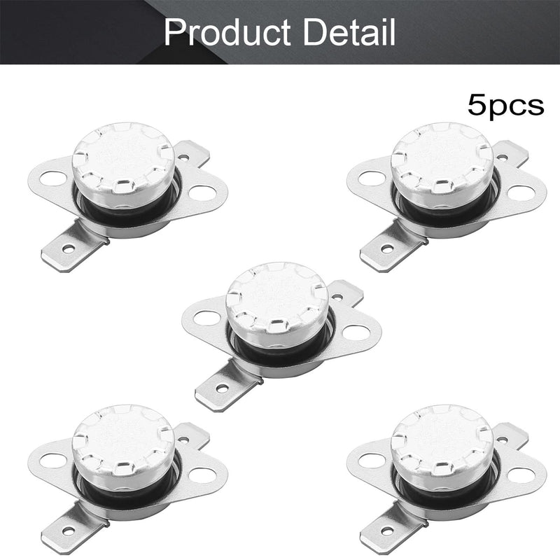 [Australia - AusPower] - Fielect 5Pcs KSD301 Thermostat 90°C/194°F Normally Open N.0 Adjust Snap Disc Temperature Switch for Microwave Oven Coffee Maker Smoker 90C 5Pcs 