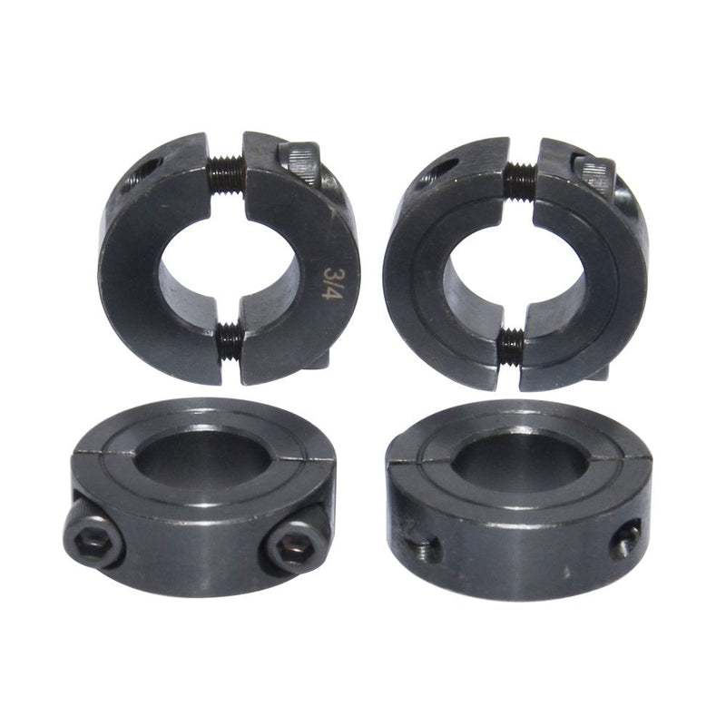 [Australia - AusPower] - KZNANZN 5/8" Bore OD 1-5/16" Shaft Collars Double Split Black Oxide Set Screw Style 4Pcs 5/8" Double Split Clamp-On 