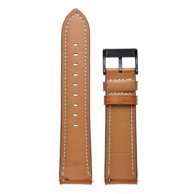 [Australia - AusPower] - HATALKIN Watch Band for Withings/Nokia Steel HR Band 40mm Leather,20mm Watch Band Geniune Leather Replacement Strap Compatible Withings/Nokia Steel HR Sport Smartwatch (40mm) (Brown) 