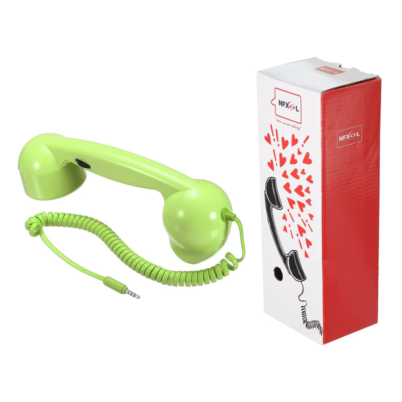 [Australia - AusPower] - MECCANIXITY 3.5mm Retro Telephone Handset Phone Telephone Receiver for Microphone Speaker Green 