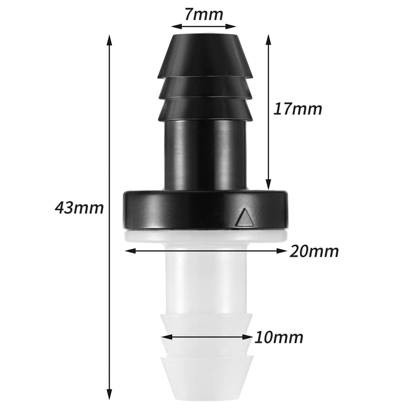[Australia - AusPower] - Check Valve, 3/8 Inch 10 mm ABS Plug-in Check Valve Fuel Oil Water Gas Air One-Way Check Valve for Liquids and Gases (6 Pieces) 6 