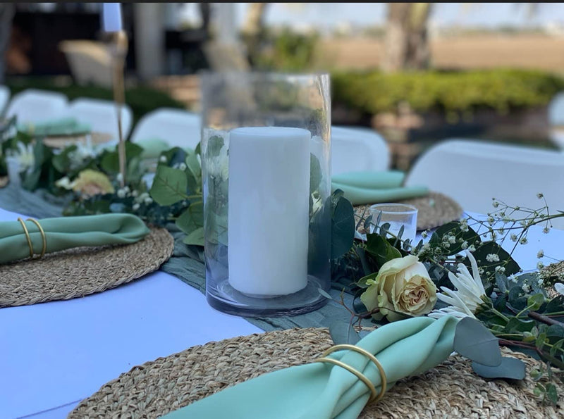 [Australia - AusPower] - Set of 6, Round Woven Placemats, Natural Braided Straw Table Mats, Weave Aquatic Placemats for Dinning Table, 11.8 inch Aquatic Plants 