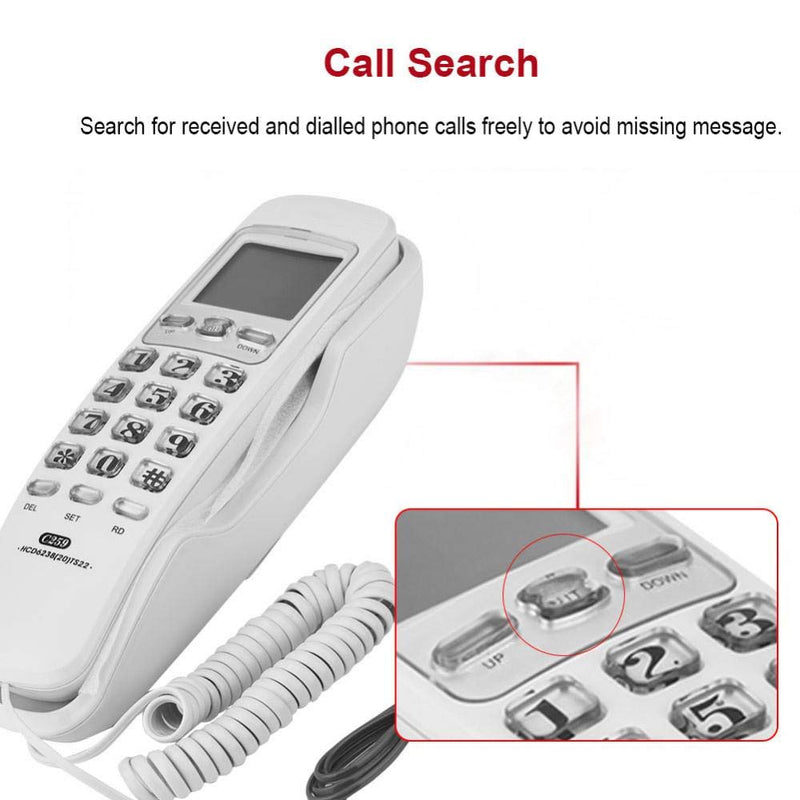 [Australia - AusPower] - Mini Speed Dial Telephone Corded Telephone Extension Landline Phone with Incoming Call Display for Home Office 