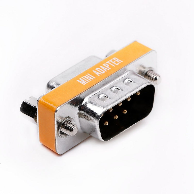 [Australia - AusPower] - DB9 null modem male to female slimline data transfer serial port adapter 2 Pack 