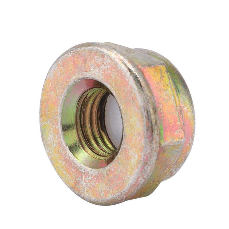 [Australia - AusPower] - Fdit M10x1.25 Left Hand Thread Blade Nut Replacements Brush Cutter Trimmer Accessories Metal Gold Universal 10Pcs 