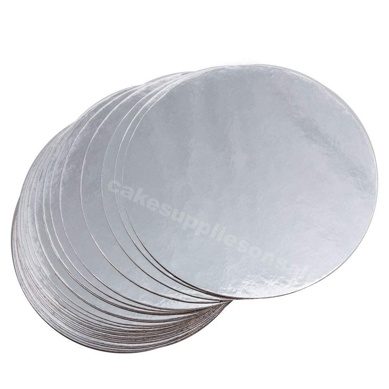 [Australia - AusPower] - 10" Silver Round Cakeboard, 12 ct. - 2 mm Thick 