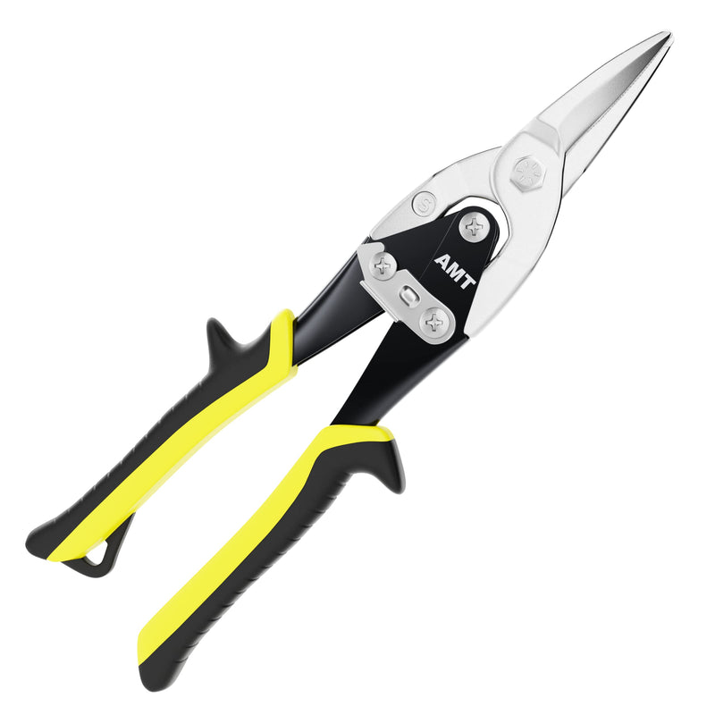 [Australia - AusPower] - AMERICAN MUTT TOOLS 10 Inch Straight Cut Tin Snips Heavy Duty  CrMo Sheet Metal Cutter  Aviation Snips for Sheet Metal  Sheet Metal Snips, Sheet Metal Shears Tin Snips for Cutting Metal Sheet 