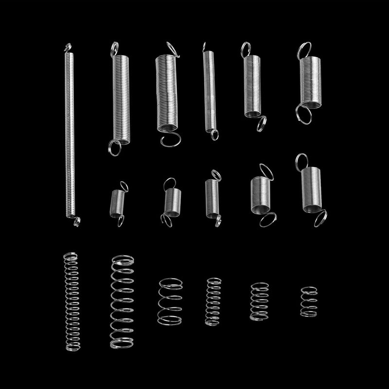 [Australia - AusPower] - Accessbuy Spring Assortment Set Zinc Plated Compression Spring and Extension Springs for Shop and Home Repairs 200 Piece 