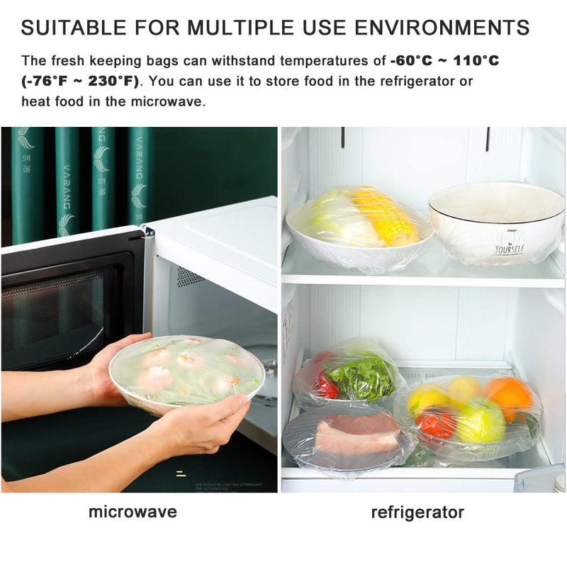 [Australia - AusPower] - 100PCS Disposable Elastic Plastic Food Storage Covers, PE Ultra-thin Bowl Cover, Used for Fruit Preservation and Food Storage 