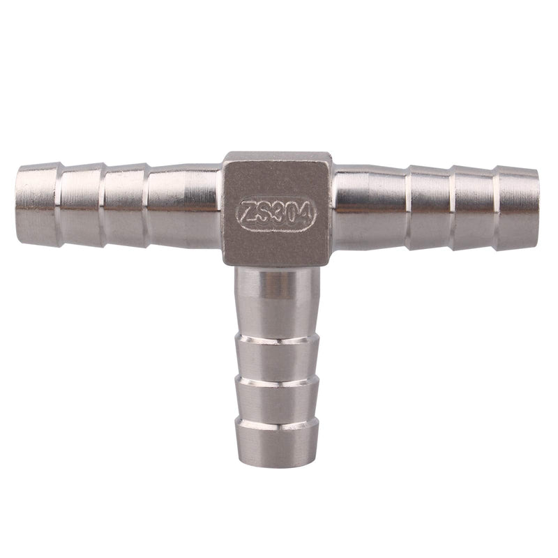 [Australia - AusPower] - DERPIPE Stainless Steel 1/2" Hose Barb, 3 Way Tee T Shape Union Barbed Splitter Fitting 0.5 Inch 