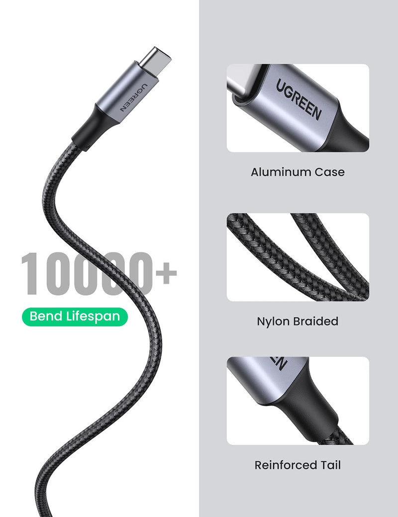 [Australia - AusPower] - UGREEN USB Type C Cable Nylon Braided USB A to USB C Fast Charger Compatible with Samsung Galaxy S20 S10 S9 S8 Note 9 8, GoPro Hero 7 5 6, PS5 Controller, Nintendo Switch, LG G8 G7 V40 (6ft) 6ft 