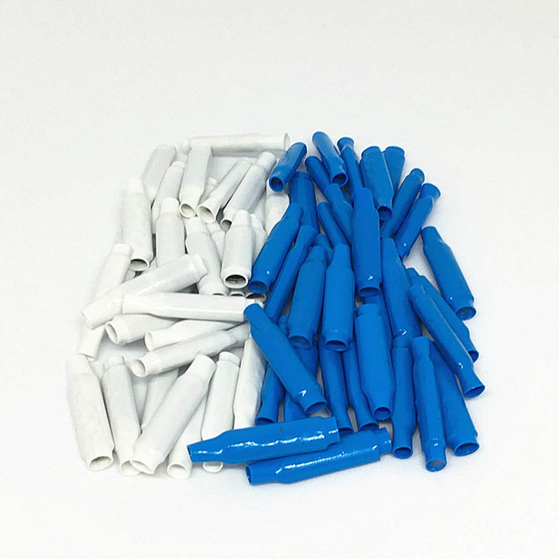 [Australia - AusPower] - Wire B Connector Filled Wet B Wire Gel Telephone Alarm Wire Crimp Beanies Splices for Low Voltage, Wet Blue + Dry White (300 PCS + 300P CS) (300 PCS + 300P CS) 