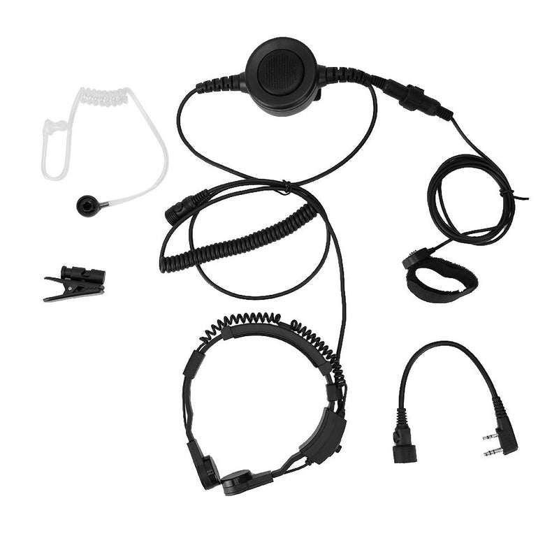[Australia - AusPower] - FILFEEL Walkie Talkie Headset, Microphone Headset, Military Grade Throat Microphone Noise Reduction Headset Headphone Earpiece 