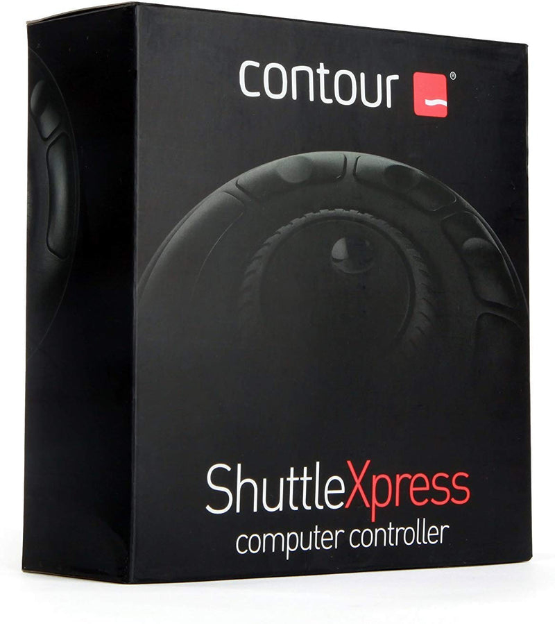 [Australia - AusPower] - Contour ShuttleXpress NLE Multimedia Controller with 5 Programmable Buttons - Mac and Windows Compatible Bundle with Blucoil Mini USB Type-A Hub with 4 USB Ports, and 5-Pack of Reusable Cable Ties 