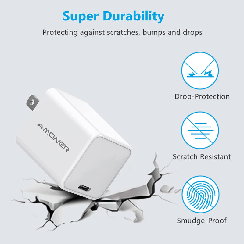 [Australia - AusPower] - USB C Wall Charger, Amoner 30W Mini iPhone 12 13 Charger Block with Foldable Plug, iPhone Charger Fast Charging for iPhone 13 Pro/13/ iPhone 12 Pro Max/12 Pro/12/11 Pro Max/11/Google Pixel and More 