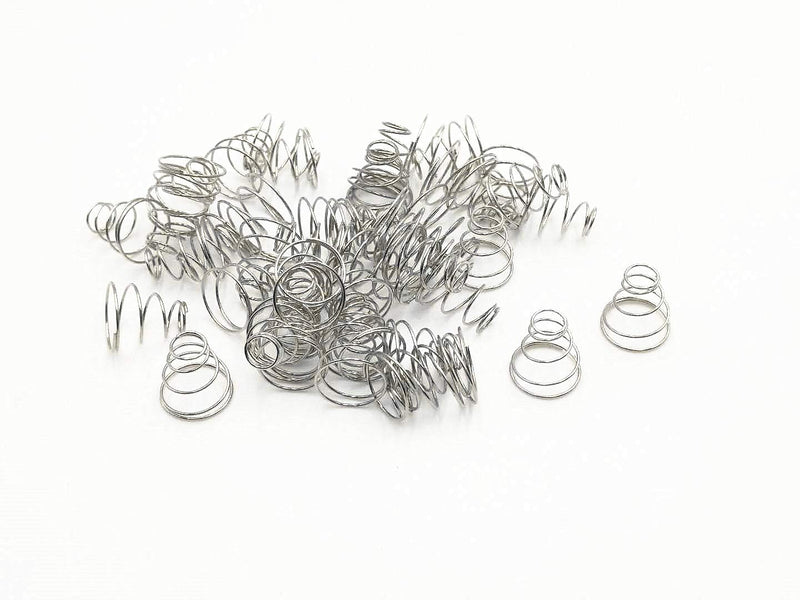 [Australia - AusPower] - XJS Metal Taper Conical Compression Spring Silver Tone 11x5.5x11mm 50 pcs 