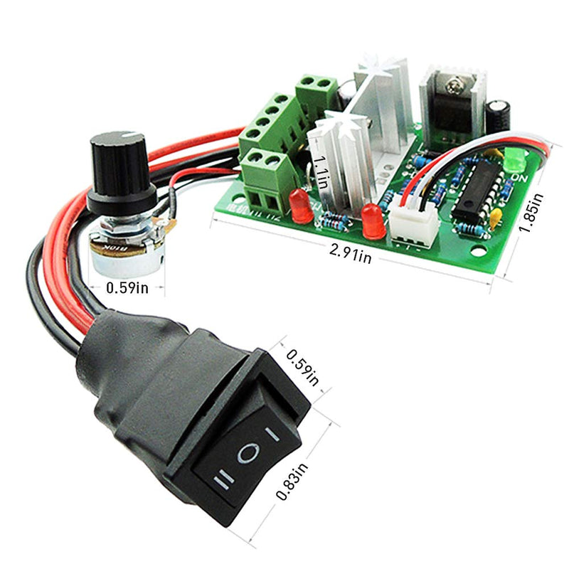 [Australia - AusPower] - RioRand Upgraded Adjustable DC Motor Speed PWM Controller 10V 12V 24V 30V Reversing Switch 120W 