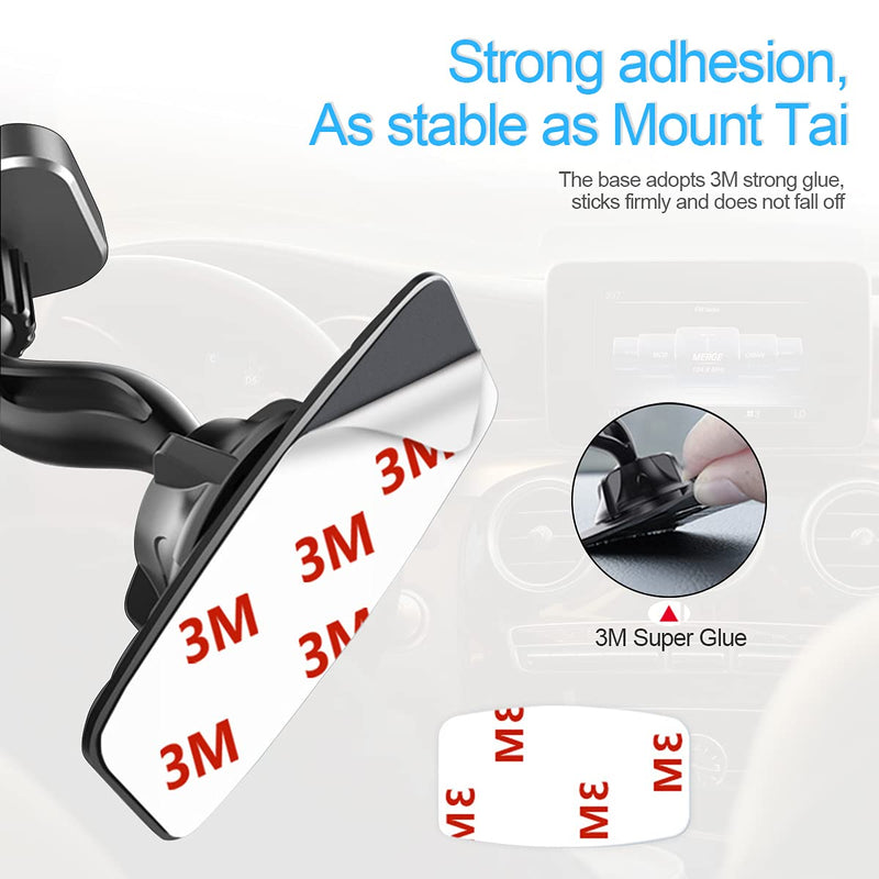 [Australia - AusPower] - Magnetic Phone Mount for Car, 360° Rotatable Universal Mobile Phone Holder for Dashboard and More Places, Suitable for iPhone 12/12 Pro/Pro Max More 4-4.7" Devices 