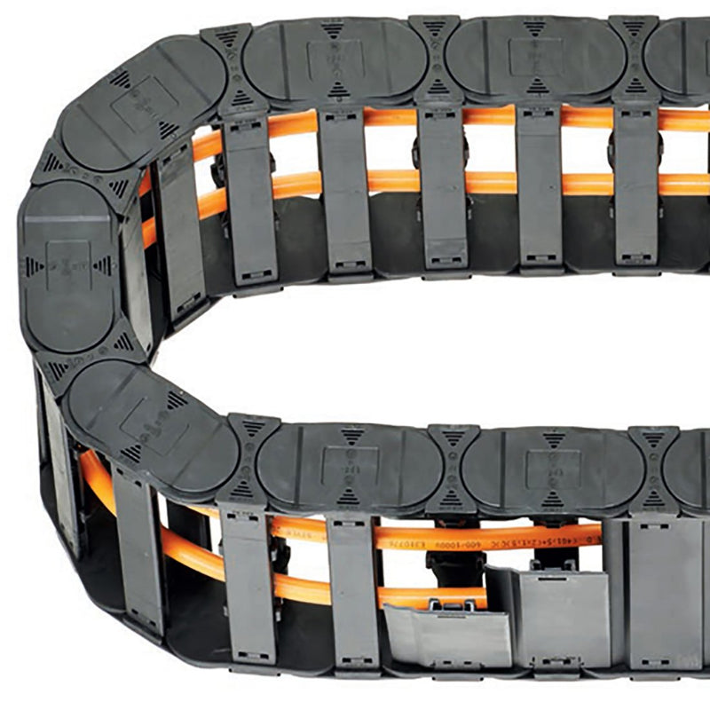 [Australia - AusPower] - uxcell R15 7mm x 7mm Internal Size Black Plastic Cable Wire Carrier Drag Chain 1M Length for CNC 
