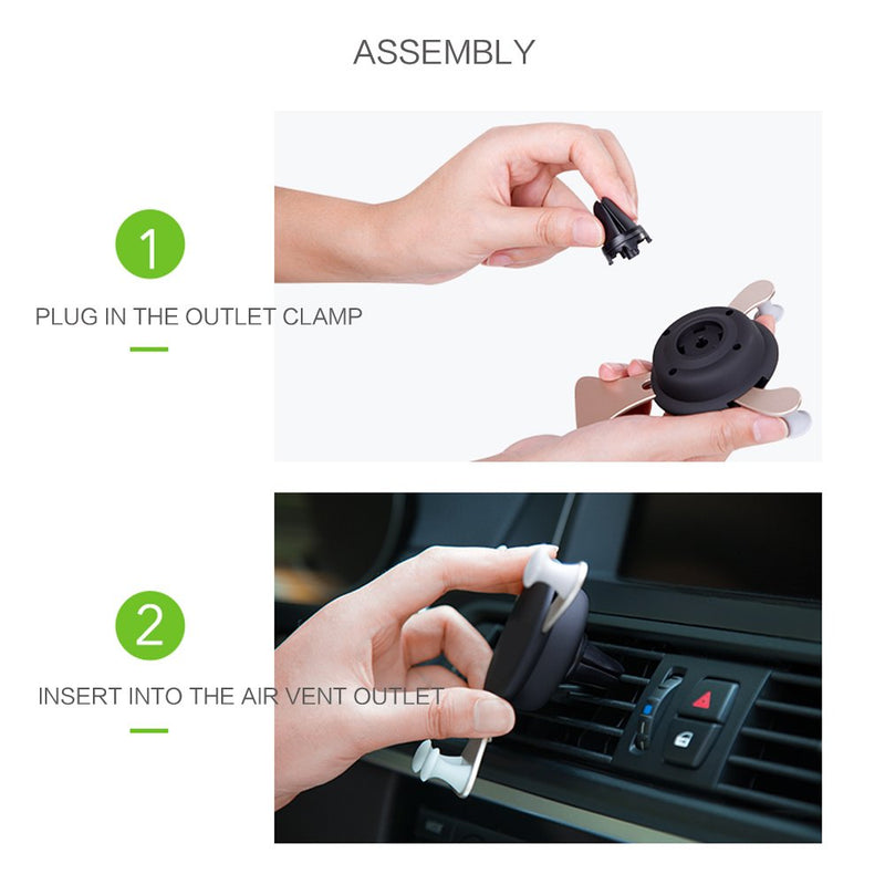 [Australia - AusPower] - REDSHINE Car Mount Phone Holder Automatic Locking Universal Air Vent GPS Cell Phone Holder for Car for iPhone X/8/7/7P/6s/6P/5S, Galaxy S5/S6/S7/S8/S9,Note8 Google, LG, Huawei and More(Black2) Black2 