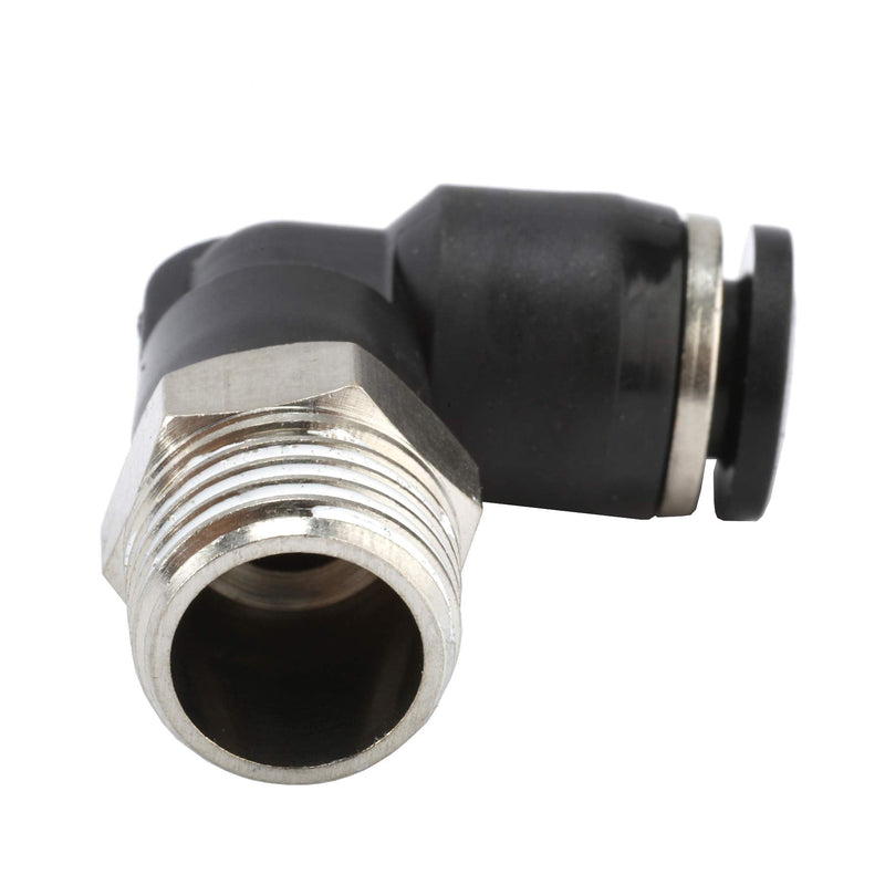 [Australia - AusPower] - AuInn Pack of 10 Push to Connect Air Fittings 6mm Tube OD x 1/4" NPT Thread Quick Connect Fittings, 90 Degree Elbow Male Fittings 