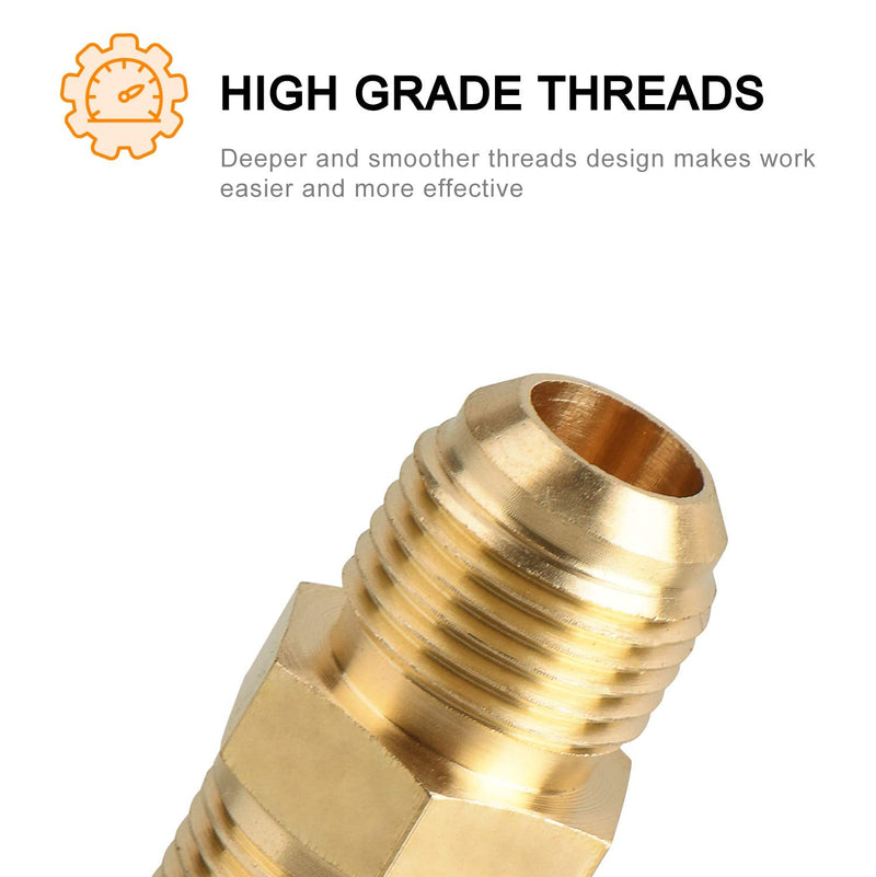 [Australia - AusPower] - SUNGATOR Brass Tube Fitting, Half-Union, 3/8 in. Flare x 3/8 in. Male Pipe (2-Pack) 