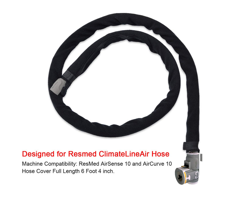 [Australia - AusPower] - iGuerburn 6Ft 4in ResMed CPAP Hose Cover BiPAP APAP ClimateLineAir ClimateLine Max Heated Tubing CPAP Supplies Wrap Fleece Tube CPAP Accessories - Keeping Cats from Attacking Hose - No Tube Included 6.3ft Resmed hose cover 