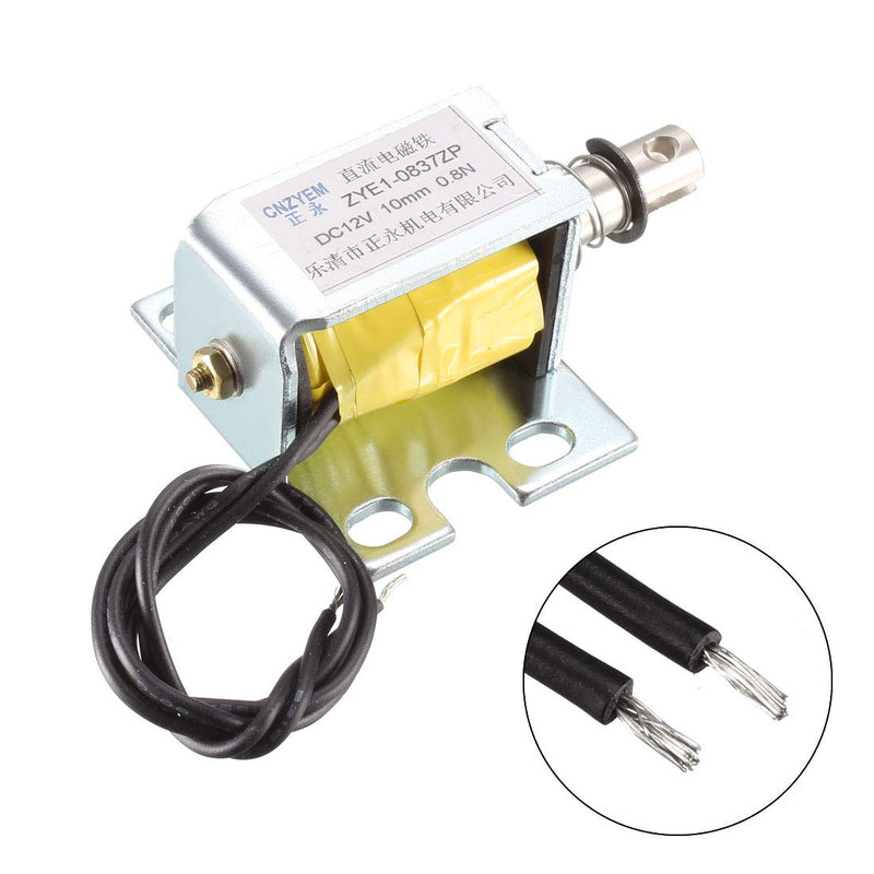 [Australia - AusPower] - uxcell DC Push Pull Type Solenoid Electromagnet, DC12V 18W 0.8N 10mm, Open Frame Type, Linear Motion 