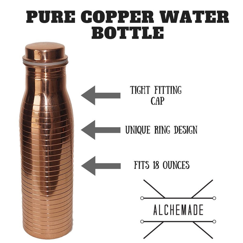 [Australia - AusPower] - Alchemade Copper Water Bottles Ring Design Water Bottle 