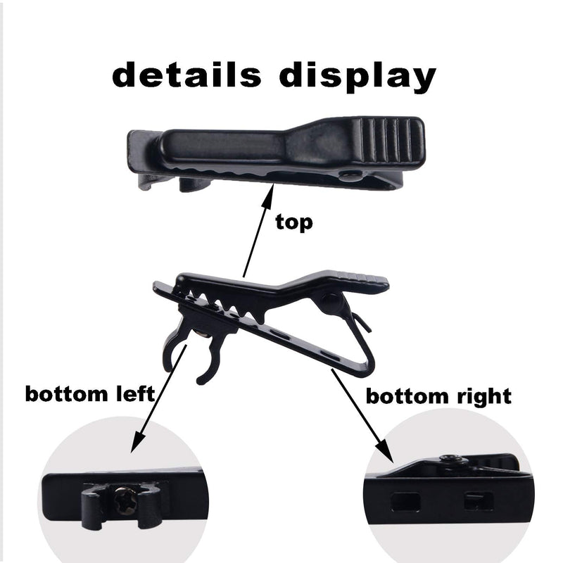 [Australia - AusPower] - 12Pcs Lavalier Microphone Clip Metal Tie Clips with 12Pcs Foam Windscreen Cover, Lapel Microphone Replacement Kit 