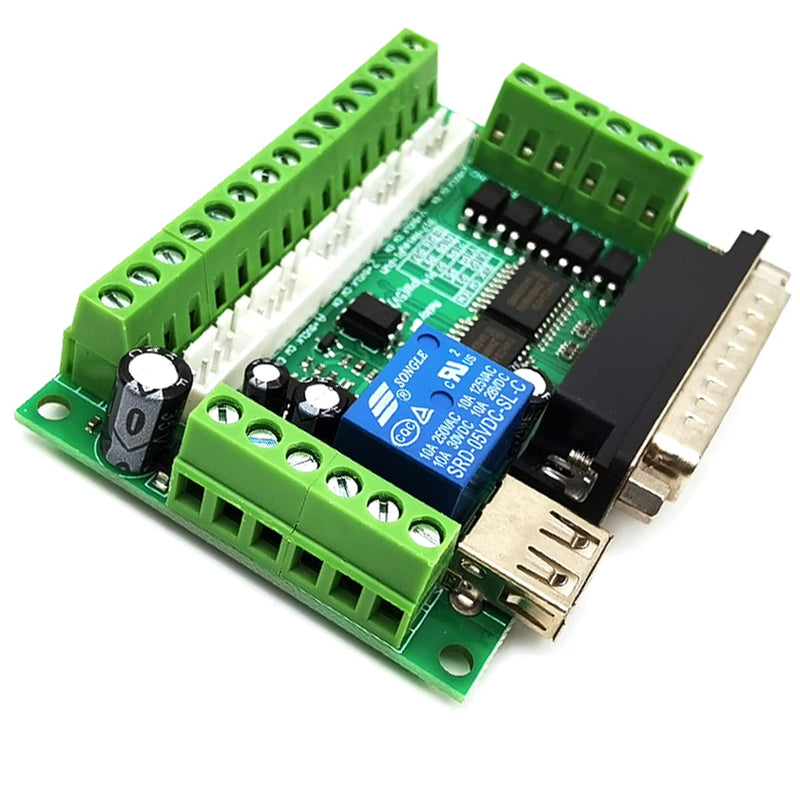 [Australia - AusPower] - KIRO&SEEU 5 Axis CNC Interface Adapter Breakout Board for Stepper Motor Driver Mach3 +DB25 