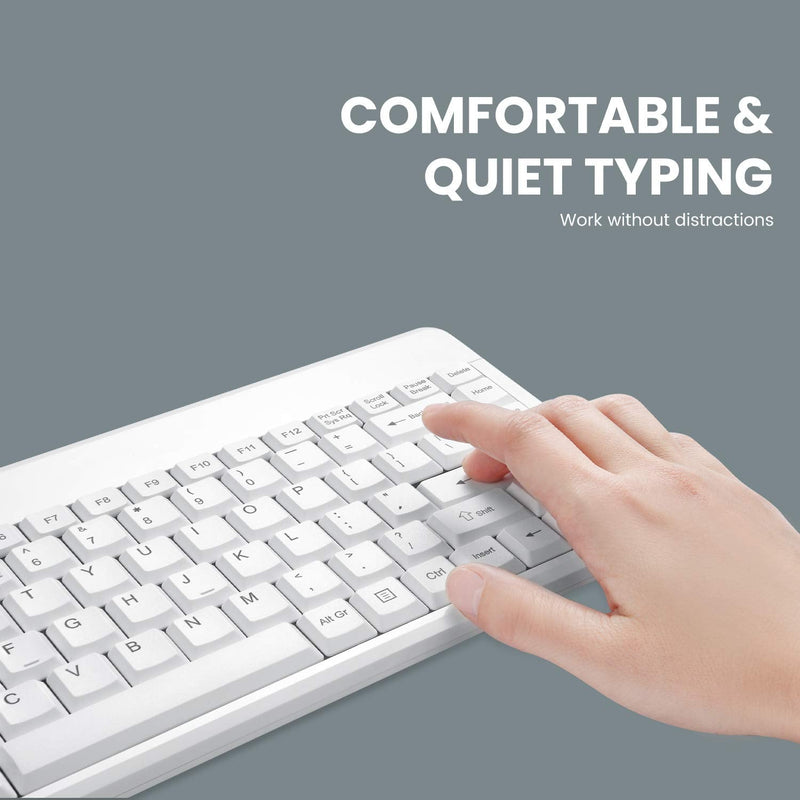 [Australia - AusPower] - Perixx PERIBOARD-409WU US, Wired USB Mini Keyboard - White - US English 