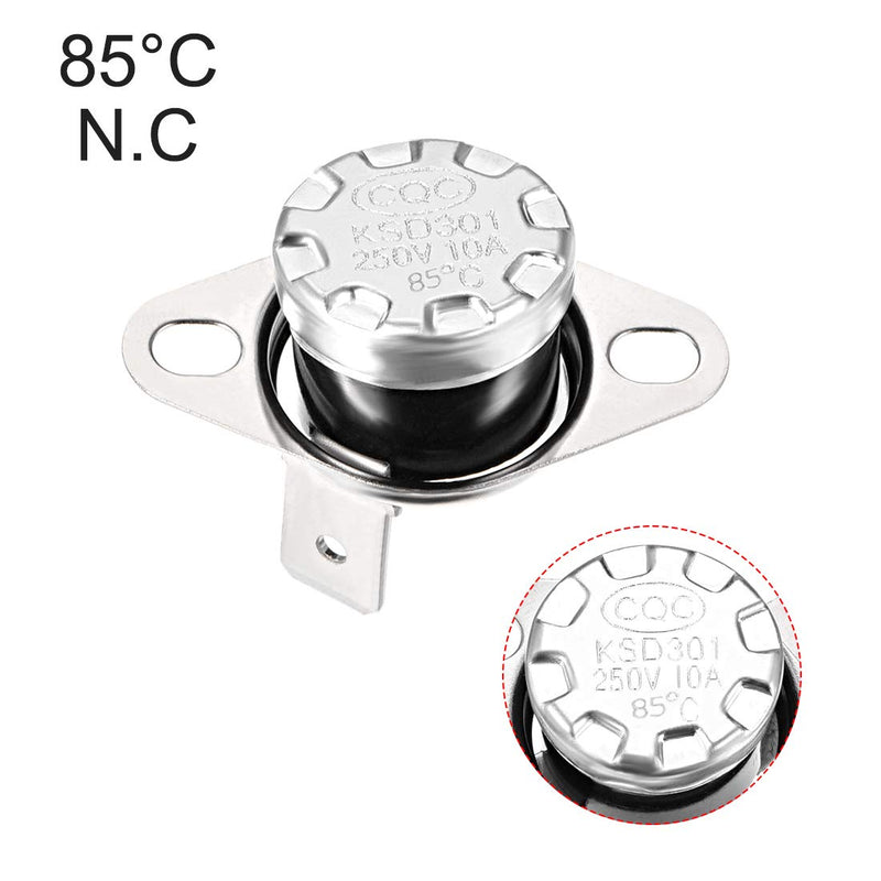 [Australia - AusPower] - uxcell KSD301 Thermostat 85°C/185°F 10A Normally Closed N.C Adjust Snap Disc Temperature Switch for Microwave Oven Coffee Maker 5pcs 