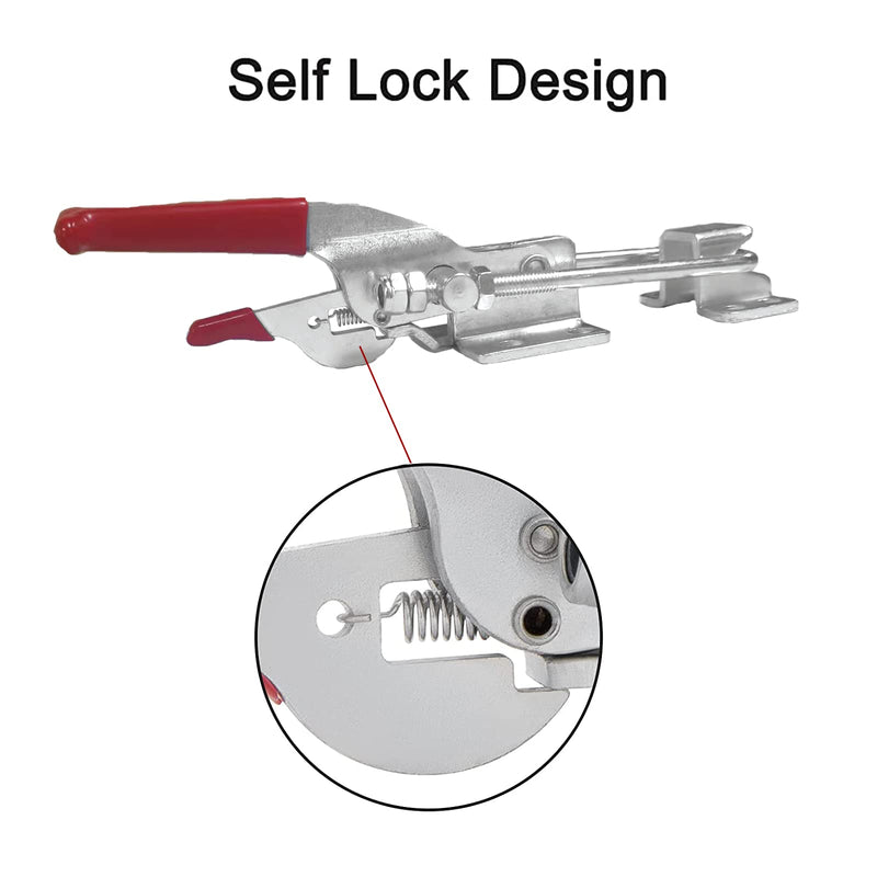 [Australia - AusPower] - Accessbuy Toggle Latch Clamp,U Bolt Self-Lock Large Toggle Latch,2000Lbs Holding Capacity,Adjustable Heavy Duty Latch Hardware for Cabinet Door, Machine,Smoker lid,Tire Carrier and More (7.87 inch) 2pcs 